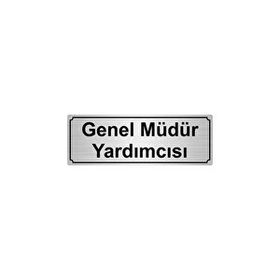 Özarslan Dizayn Genel Müdür Yardımcısı 7x20 cm Gümüş Renk Metal Yönlendirme Levhası
