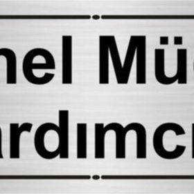 Özarslan Dizayn Genel Müdür Yardımcısı 7x20 cm Gümüş Renk Metal Yönlendirme Levhası