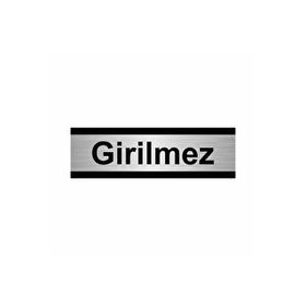 Özarslan Dizayn Girilmez 10x20 cm Gümüş Renk Metal Yönlendirme Levhası