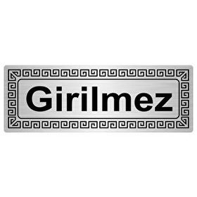 Özarslan Dizayn Girilmez 7x20 cm Gümüş Renk Metal Yönlendirme Levhası
