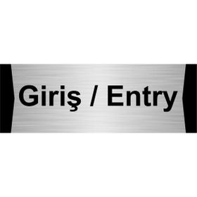Özarslan Dizayn Giriş/entry 5x20 cm Gümüş Renk Metal Yönlendirme Levhası