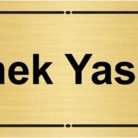 Özarslan Dizayn Girmek Yasaktır 7x20 cm Altın Renk Metal Yönlendirme Levhası
