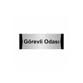 Özarslan Dizayn Görevli Odası 10x20 cm Gümüş Renk Metal Yönlendirme Levhası