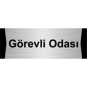 Özarslan Dizayn Görevli Odası 10x20 cm Gümüş Renk Metal Yönlendirme Levhası