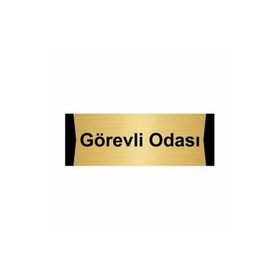 Özarslan Dizayn Görevli Odası 5x20 cm Altın Renk Metal Yönlendirme Levhası
