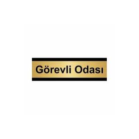Özarslan Dizayn Görevli Odası 5x20 cm Altın Renk Metal Yönlendirme Levhası