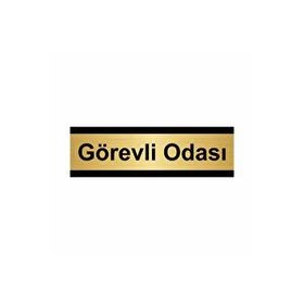 Özarslan Dizayn Görevli Odası 5x20 cm Altın Renk Metal Yönlendirme Levhası