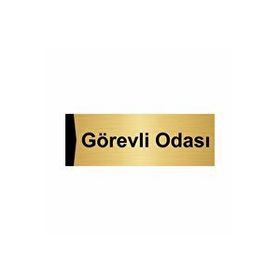 Özarslan Dizayn Görevli Odası 5x20 cm Altın Renk Metal Yönlendirme Levhası