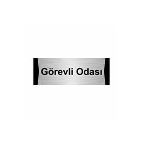 Özarslan Dizayn Görevli Odası 5x20 cm Gümüş Renk Metal Yönlendirme Levhası