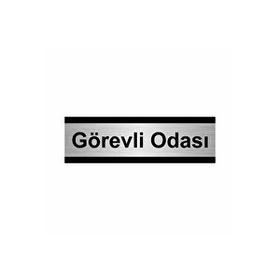 Özarslan Dizayn Görevli Odası 5x20 cm Gümüş Renk Metal Yönlendirme Levhası