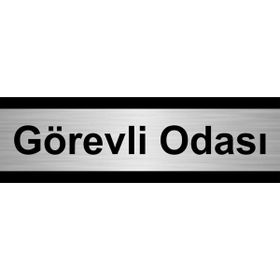 Özarslan Dizayn Görevli Odası 5x20 cm Gümüş Renk Metal Yönlendirme Levhası