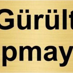Özarslan Dizayn Gürültü Yapmayınız 10x20 cm Altın Renk Metal Yönlendirme Levhası