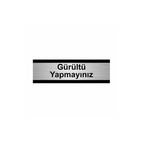 Özarslan Dizayn Gürültü Yapmayınız 10x20 cm Gümüş Renk Metal Yönlendirme Levhası