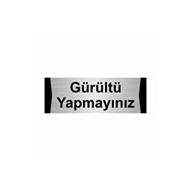 Özarslan Dizayn Gürültü Yapmayınız 5x20 cm Gümüş Renk Metal Yönlendirme Levhası