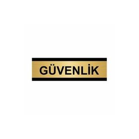 Özarslan Dizayn Güvenlik 10x20 cm Altın Renk Metal Yönlendirme Levhası