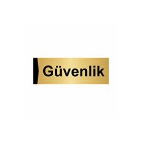 Özarslan Dizayn Güvenlik 10x20 cm Altın Renk Metal Yönlendirme Levhası