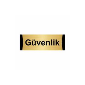 Özarslan Dizayn Güvenlik 5x20 cm Altın Renk Metal Yönlendirme Levhası