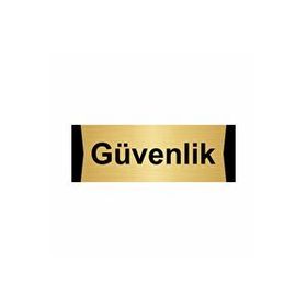 Özarslan Dizayn Güvenlik 5x20 cm Altın Renk Metal Yönlendirme Levhası