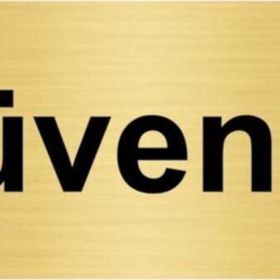 Özarslan Dizayn Güvenlik 5x20 cm Altın Renk Metal Yönlendirme Levhası