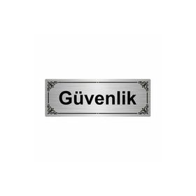 Özarslan Dizayn Güvenlik 7x20 cm Gümüş Renk Metal Yönlendirme Levhası