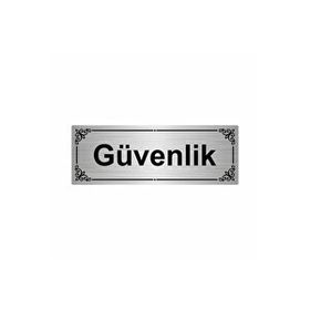Özarslan Dizayn Güvenlik 7x20 cm Gümüş Renk Metal Yönlendirme Levhası