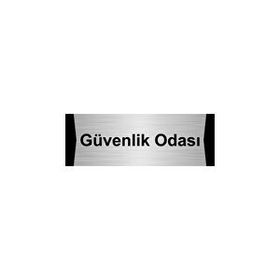 Özarslan Dizayn Güvenlik Odası 10x20 cm Gümüş Renk Metal Yönlendirme Levhası