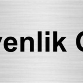 Özarslan Dizayn Güvenlik Odası 10x20 cm Gümüş Renk Metal Yönlendirme Levhası