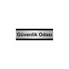Özarslan Dizayn Güvenlik Odası 5x20 cm Gümüş Renk Metal Yönlendirme Levhası