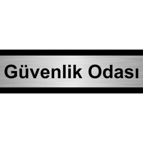 Özarslan Dizayn Güvenlik Odası 5x20 cm Gümüş Renk Metal Yönlendirme Levhası