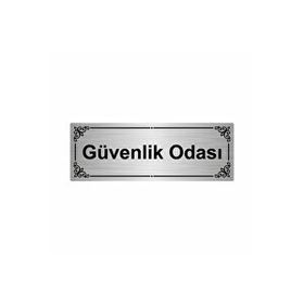 Özarslan Dizayn Güvenlik Odası 7x20 cm Gümüş Renk Metal Yönlendirme Levhası
