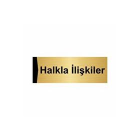 Özarslan Dizayn Halkla İlişkiler 10x20 cm Altın Renk Metal Yönlendirme Levhası