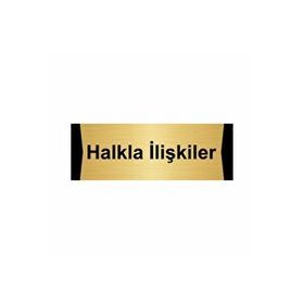 Özarslan Dizayn Halkla İlişkiler 10x20 cm Altın Renk Metal Yönlendirme Levhası