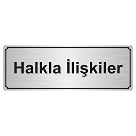 Özarslan Dizayn Halkla İlişkiler 10x20 cm Gümüş Renk Metal Yönlendirme Levhası