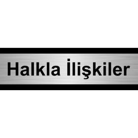 Özarslan Dizayn Halkla İlişkiler 10x20 cm Gümüş Renk Metal Yönlendirme Levhası