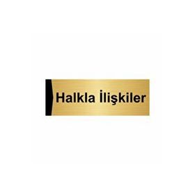Özarslan Dizayn Halkla İlişkiler 5x20 cm Altın Renk Metal Yönlendirme Levhası