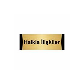 Özarslan Dizayn Halkla İlişkiler 5x20 cm Altın Renk Metal Yönlendirme Levhası