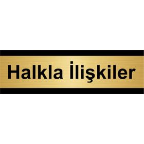 Özarslan Dizayn Halkla İlişkiler 5x20 cm Altın Renk Metal Yönlendirme Levhası