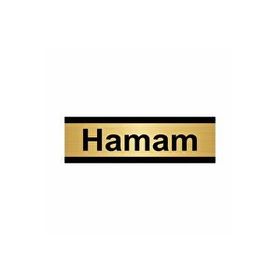 Özarslan Dizayn Hamam 10x20 cm Altın Renk Metal Yönlendirme Levhası