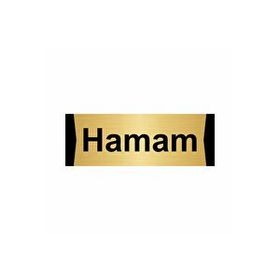 Özarslan Dizayn Hamam 10x20 cm Altın Renk Metal Yönlendirme Levhası