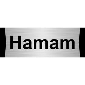 Özarslan Dizayn Hamam 10x20 cm Gümüş Renk Metal Yönlendirme Levhası