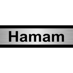 Özarslan Dizayn Hamam 10x20 cm Gümüş Renk Metal Yönlendirme Levhası