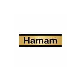 Özarslan Dizayn Hamam 7x20 cm Altın Renk Metal Yönlendirme Levhası