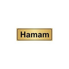 Özarslan Dizayn Hamam 7x20 cm Altın Renk Metal Yönlendirme Levhası