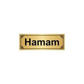 Özarslan Dizayn Hamam 7x20 cm Altın Renk Metal Yönlendirme Levhası