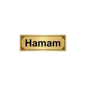 Özarslan Dizayn Hamam 7x20 cm Altın Renk Metal Yönlendirme Levhası