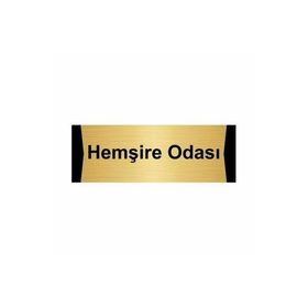 Özarslan Dizayn Hemşire Odası 10x20 cm Altın Renk Metal Yönlendirme Levhası