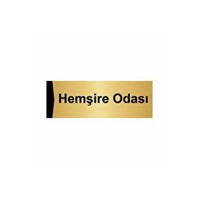 Özarslan Dizayn Hemşire Odası 10x20 cm Altın Renk Metal Yönlendirme Levhası