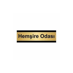 Özarslan Dizayn Hemşire Odası 5x20 cm Altın Renk Metal Yönlendirme Levhası