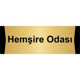 Özarslan Dizayn Hemşire Odası 5x20 cm Altın Renk Metal Yönlendirme Levhası