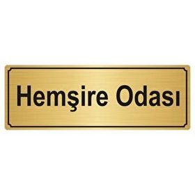 Özarslan Dizayn Hemşire Odası 5x20 cm Gümüş Renk Metal Yönlendirme Levhası